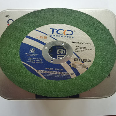 Qualität  72m/S Abrasive Cut Off Wheel Inox Stainless Steel Side Grinder Disc 107x1.2x16mm usine